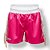 Calção de boxe profissional feminino pink com franja colorida - Imagem 1