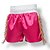 Calção de boxe profissional feminino pink com franja colorida - Imagem 2