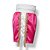 Calção de boxe profissional feminino pink com franja colorida - Imagem 3