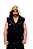 Colete Lutador Capuz - preto com dourado - Imagem 1