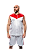 Conjunto branco e vermelho - sem capuz - Imagem 1