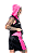 Conjunto preto e pink - com capuz - Imagem 2