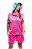 Conjunto pink e azul turquesa - com capuz - Imagem 1