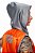 Conjunto laranja e cinza feminino - com capuz - Imagem 3