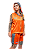 Conjunto laranja e cinza feminino - com capuz - Imagem 1