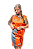 Conjunto laranja e cinza feminino - com capuz - Imagem 2