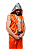 Conjunto laranja e cinza masculino - com capuz - Imagem 1