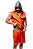 Conjunto laranja e cinza masculino - com capuz - Imagem 2