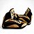 Sapatilha boxe cano curto preta e dourada - linha Footwork - Imagem 3