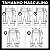 Calção de boxe profissional masculino preto e branco com tiras - Imagem 5