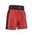 Calção de boxe profissional masculino vermelho com preto - Imagem 1