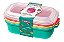 Kit Com 3 Potes Herméticos Para Comida De Criança Bebê Com Tampa Livre Bpa 1,1 Litros - Imagem 2