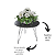 Mesa De Apoio Central Lateral Até 20kg Madeira Preta Aço Vintage 53,5cm - Imagem 3