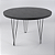 Mesa De Apoio Central Lateral Até 20kg Madeira Preta Aço Vintage 53,5cm - Imagem 4