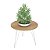 Mesa De Apoio Central Lateral Até 20kg Madeira Mel E Branco Aço Vintage 53,5cm - Imagem 1