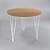 Mesa De Apoio Central Lateral Até 20kg Madeira Mel E Branco Aço Vintage 53,5cm - Imagem 4