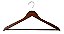 Kit 50 Cabides De Madeira Vintage Mogno Com Silicone Antideslizante 44cm - Imagem 5