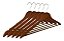 Kit 20 Cabides De Madeira Vintage Mogno Com Silicone Antideslizante 44cm - Imagem 1