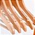 Kit 50 Cabides De Madeira Marfim Natural Com Silicone Antideslizante E Presilhas Metal 44cm - Imagem 8