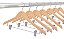 Kit 50 Cabides De Madeira Marfim Natural Com Silicone Antideslizante E Presilhas Metal 44cm - Imagem 7