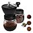 Moedor De Cafe Manual De Cerâmica Regulagem Para Graos + 2 recipientes vidro - Imagem 6