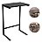 Mesa De Apoio Lateral Encaixe Braço Sofá Cama Até 20kg Madeira Aço Vintage Preta - Imagem 1