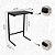 Mesa De Apoio Lateral Encaixe Braço Sofá Cama Até 20kg Madeira Aço Vintage Preta - Imagem 3