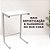 Mesa De Apoio Lateral Encaixe Braço Sofá Cama Até 20kg Madeira Aço Vintage Branca - Imagem 5