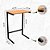 Mesa De Apoio Lateral Encaixe Braço Sofá Cama Até 20kg Madeira Aço Vintage Preta E Corazzi - Imagem 4