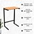 Mesa De Apoio Lateral Encaixe Braço Sofá Cama Até 20kg Madeira Aço Vintage Preta E Corazzi - Imagem 3