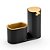 Dispenser Para Detergente Bucha Luxo Conceito Preto e Dourado Arthi - Imagem 4
