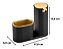 Dispenser Para Detergente Bucha Luxo Conceito Preto e Dourado Arthi - Imagem 3
