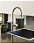 Dispenser Para Detergente Bucha Luxo Conceito Preto e Cromado - Imagem 3