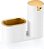 Dispenser Para Detergente Bucha Luxo Conceito Branco E Dourado - Imagem 5