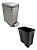 Lixeira Retangular Slim Prateada 6L Com Pedal E Fechamento Suave Da Tampa 29x14x30cm - Imagem 1