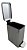 Lixeira Retangular Slim Prateada 6L Com Pedal E Fechamento Suave Da Tampa 29x14x30cm - Imagem 5