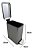 Lixeira Retangular Slim Prateada 6L Com Pedal E Fechamento Suave Da Tampa 29x14x30cm - Imagem 2