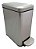 Lixeira Retangular Slim Prateada 6L Com Pedal E Fechamento Suave Da Tampa 29x14x30cm - Imagem 6