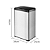 Lixeira Retangular Lixo 50 Litros Com Fechamento Sutil E Sensor Proximidade Prateada - Imagem 2