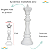 Escultura De Xadrez Rei  Enfeite Em Poliresina 41cm Branco - Imagem 2