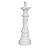 Escultura De Xadrez Rei  Enfeite Em Poliresina 41cm Branco - Imagem 9