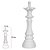Kit 2 Escultura De Xadrez Em Poliresina Rainha E Rei Branco - Imagem 12
