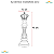 Kit 2 Escultura De Xadrez Em Poliresina Rainha E Rei Marrom - Imagem 4