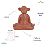 Estátua Enfeite De Mesa Decorativo Posição De Yoga Macaco Terracota - Imagem 2