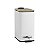 Lixo Slim Para Banheiro Lixeira Com Pedal 5 Litros Fechamento Sutil Tampa Em Bambu - Imagem 6