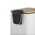 Lixo Slim Para Banheiro Lixeira Com Pedal 5 Litros Fechamento Sutil Tampa Em Bambu - Imagem 9