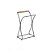 Suporte Porta Toalha Duplo Lavabo Banheiro Madeira Eco Preto - Imagem 5