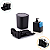 Kit Pia Organizador Escorredor De Pratos Compacto, Dispenser, Lixeira - Preto - Imagem 1