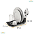Kit Pia Organizador Escorredor De Pratos Compacto, Dispenser, Lixeira - Preto - Imagem 6