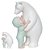 Enfeite Decorativo Ursa Polar Abraço Quarto De Criança 21Cm Poliresina - Imagem 1